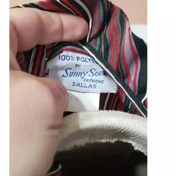 Vintage Sunny South button up blouse 1970s womens size 10 polyester SUPERFLY - Picture 6 of 6